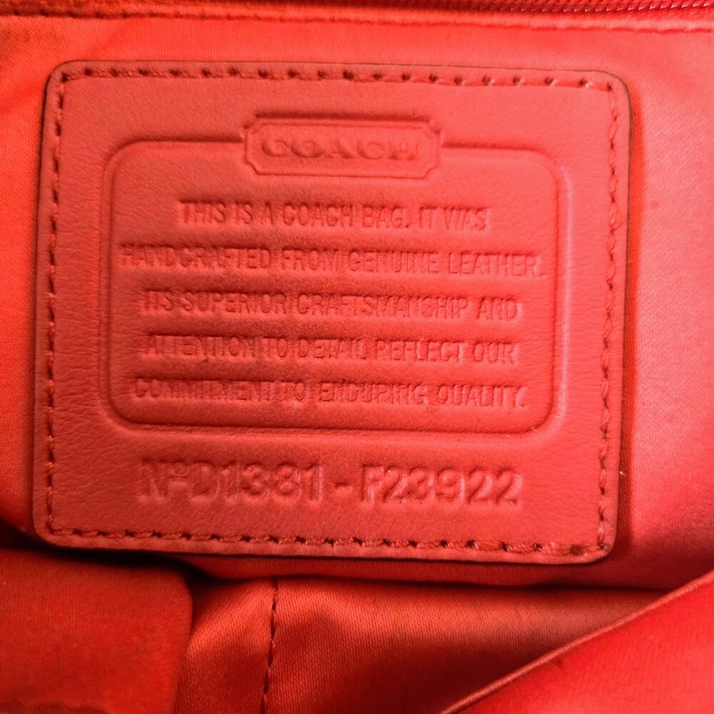 Coach Daisy Spectator Leather Tote F23922 SV/Vermillion - Picture 6 of 9